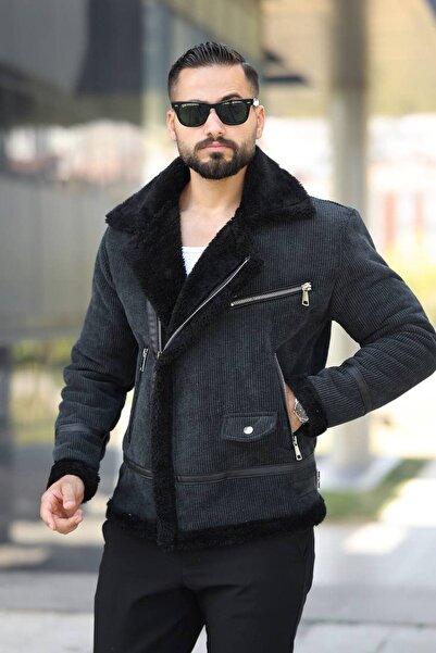 Kawimoda Trendy Velvet Biker Coat with Fur Inside - Matches Casual and Special Outfits