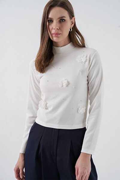 Hiccup Μπλούζα με μακρύ μανίκι με λεπτομέρεια λουλουδιών 3D BDART