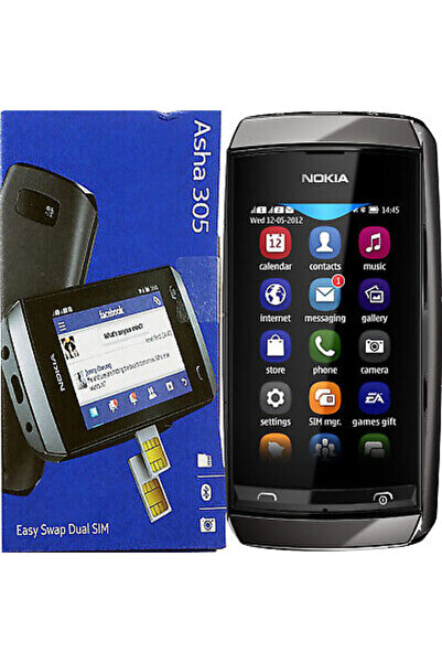 Generic N Asha 305 - 10 ميجابايت - رمادي غامق (مفتوح من المصنع، ثنائي الشريحة)