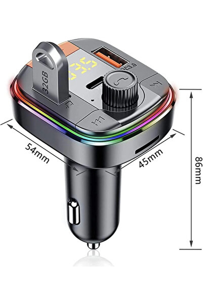 Denx 3-Port PD USB Car Charger, Black, Model DX1806, DINX Brand
