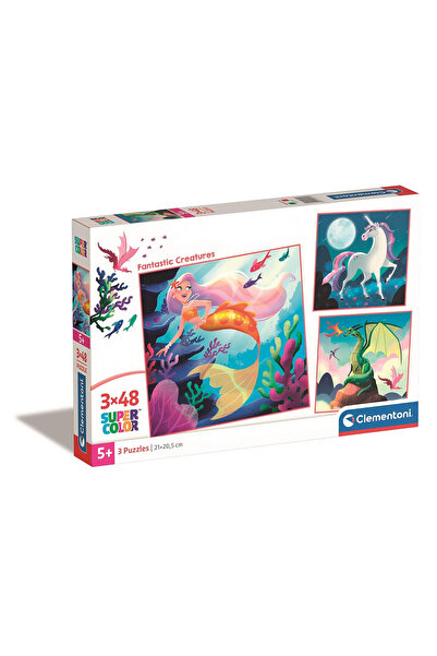 UNICORN Magic Fantastic Creatures 3x48 pieces Puzzle Clementoni