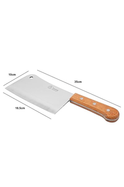 cc bin shihon 7-inch meat cleaver, high-quality rust-resistant stainless steel