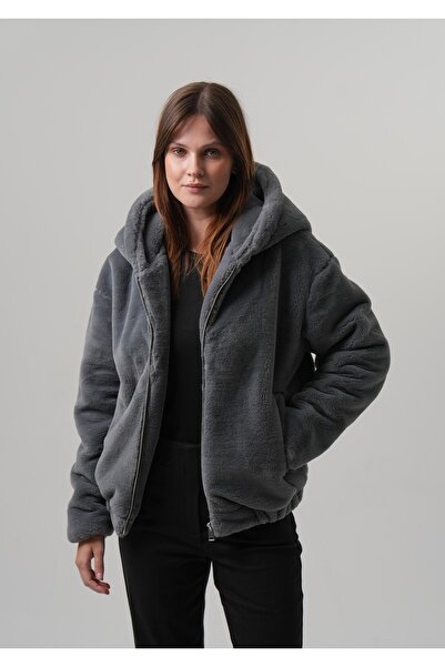 PIQUE ΓΥΝΑΙΚΕΙΟ ΠΑΛΤΟ με κουκούλα Γυναικείο βελούδινο παλτό Rabit