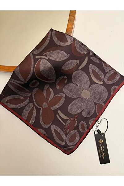 Silk Home Μεταξωτό μαντήλι με σχέδιο ροζιάριο