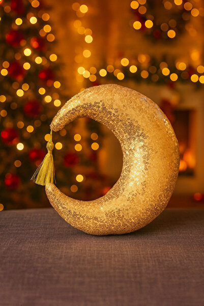 GİFTPİLLOWSS Sequined Moon Cushion