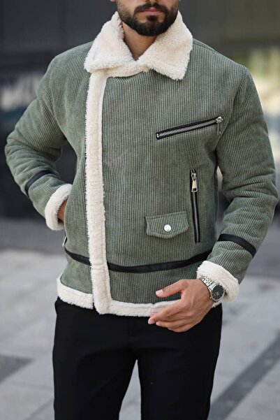 Kawimoda Trendy Velvet Biker Coat with Fur Inside - Matches Casual and Special Outfits