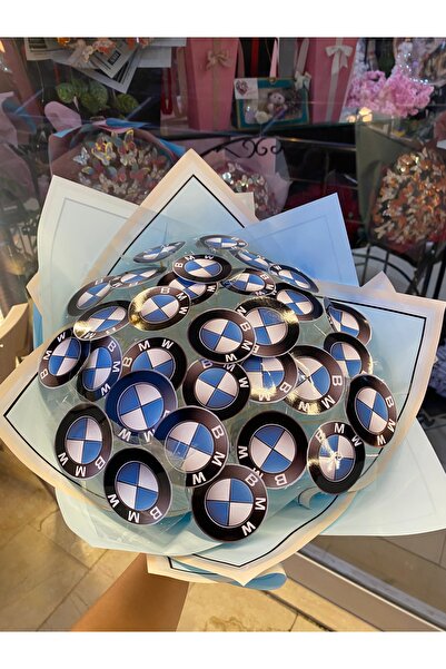 Tasarım Bmw logolu buket + led ışıklı