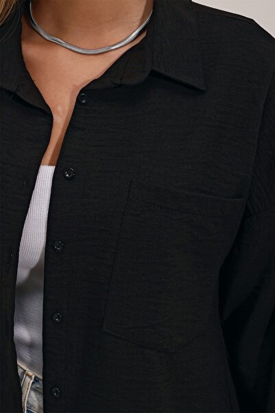 Hiccup Cămașă BDART din amestec de in cu detaliu de buzunar basic