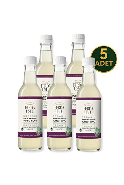 Fermente Mutfağım Organik Probiyotik Turşu Suyu- Sauerkraut 5'li 330 ml
