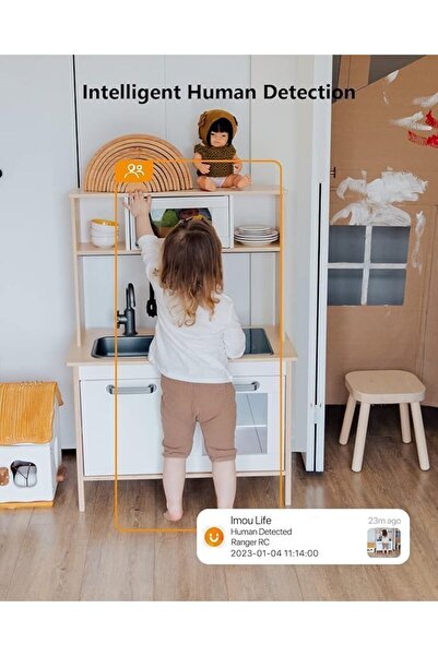 Imou 3K FHD 360 ْ Security Camera Supports Up to 256GB SD Card WiFi, Ethernet Connection Ranger2 5MP