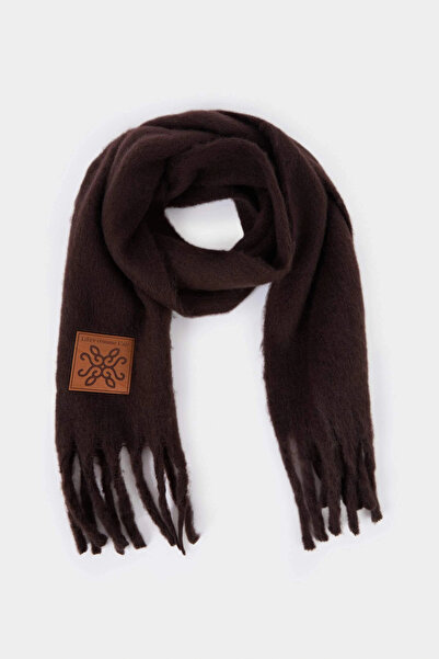 DeFacto F3427Axbn201 Brown Women's Woven Label Scarf