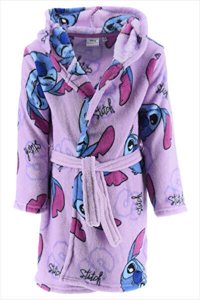 Disney Coral fleece hooded bathrobe Lilo & Stitch