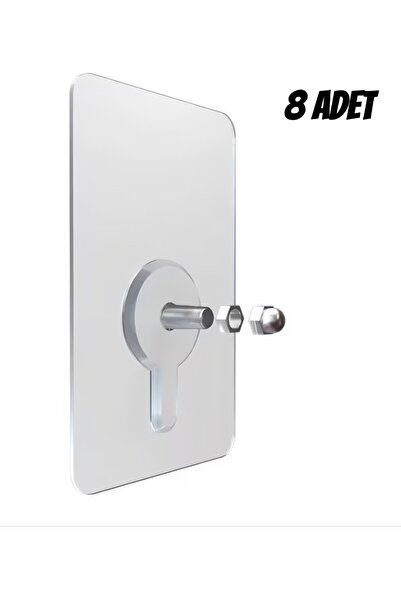 Primeaks Kendinden Yapışkanlı Vidalı Askı Aparatı – 8 Adet | Delmeden Kolay M...