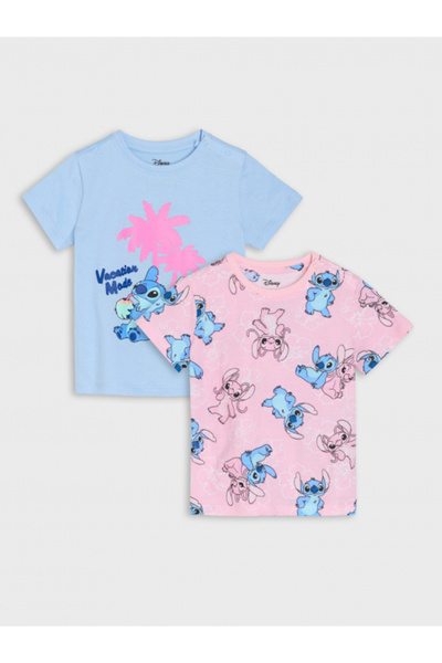 Lilo & Stitch Σετ 2 Βαμβάκι μπλουζών Stitch