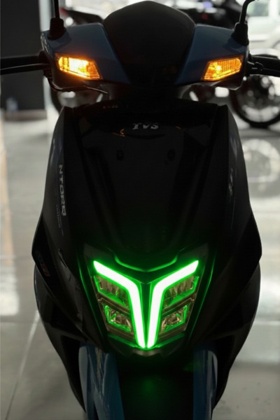 Banxtre TVS Ntorq Scooter için Yeşil Renk Far Filmi Sticker Far Tasarım
