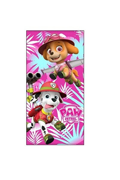 PAW PATROL Jungle towel pink 70 x 140 cm polyester