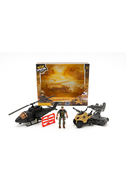 OEM Set de jucării militare speciale de luptă cu elicopter, ATV și soldat – 2...