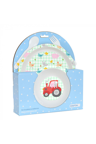 safta 4-piece plastic breakfast set, Farm
