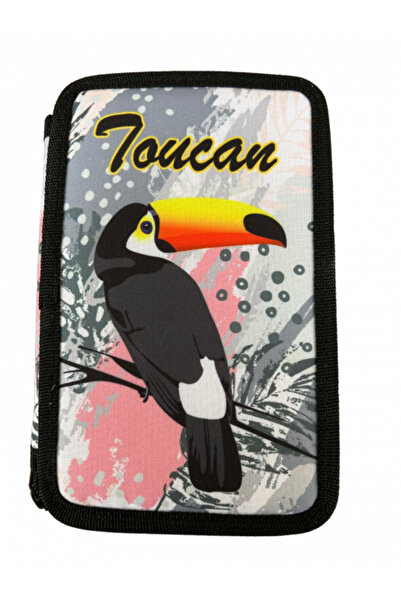 tga Equipped pencil case Tucan, 3 compartments, 19 x 12 x 5 cm, 32 pieces