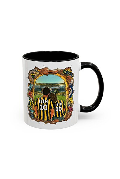 MRN Tasarım Football Ball Yellow Navy Blue Trophy Cup Special for Lovers Trophy Cup Football Ball Trophy Cup Special