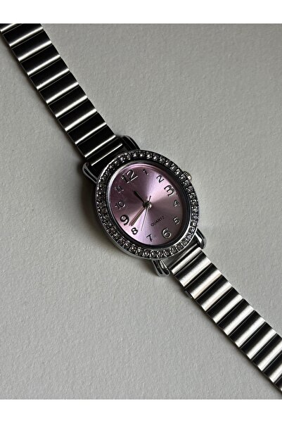 lotusbybuket BIP Çelik Pembe Kadranlı Zirkon taşlı Yeni sezon silver kadın saati