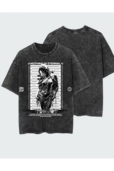 DEEFWEAR Tricou unisex cu imprimeu, spălat și uzat