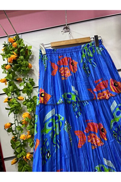 edu collection Φούστα από σιφόν με σχέδια με επένδυση