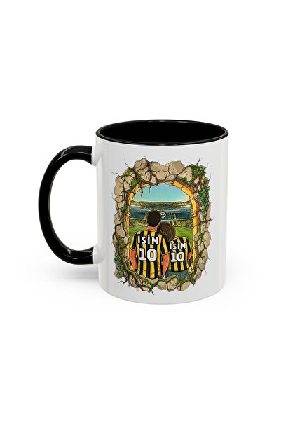 MRN Tasarım Football Ball Yellow Navy Blue Trophy Cup Special for Lovers Trophy Cup Football Ball Trophy Cup Special