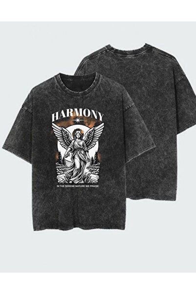 DEEFWEAR Tricou unisex cu imprimeu, spălat și uzat