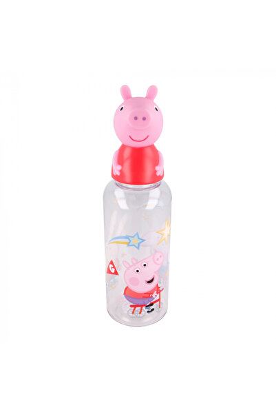 Peppa Pig Sticlă de apă pentru copii cu figurină, plastic, 560 ml