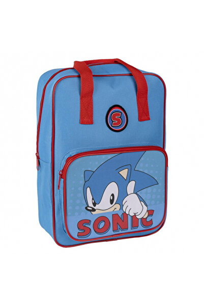 Sonic kindergarten backpack with handles and front pocket, 23 x 31 x 9 cm