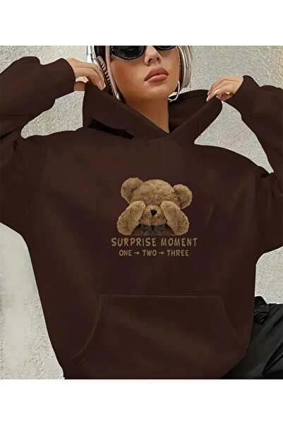 Elvino سترة Surprise Moment Teddy Bear مطبوع للنساء/الرجال للجنسين قصة فضفاضة...