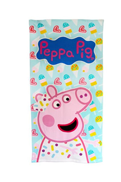 Peppa Pig Prosop de plajă din poliester cu inimioare