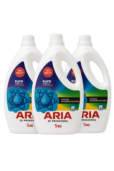 Arıa Set 3 buc -Detergent lichid profesional 100 spălări, eficient pentru hai...