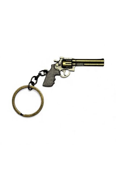 YSG AV MALZEMELERİ & BIÇAKÇILIK Uzun Revolver Gold Anahtarlık