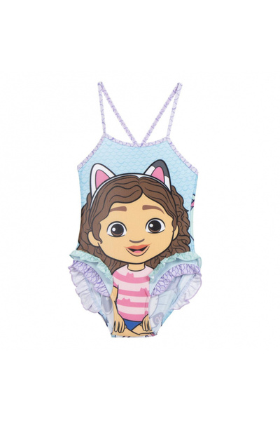 Gabby's Dollhouse One-piece swimsuit with ruffles,