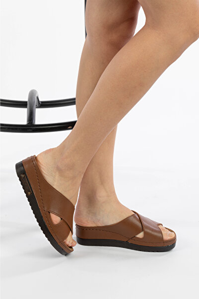 M Miel Women's Orthopedic Sole Comfortable Cross Strap House Slippers Slippers