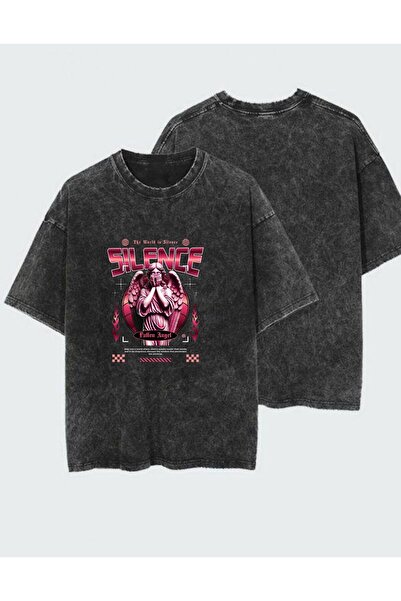 DEEFWEAR Tricou unisex cu imprimeu, spălat și uzat