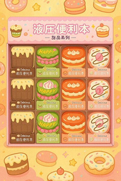 hamiyetkirtasiye Sevimli Kawaii Dondurma, Kek, Donut, Şeker Mini Defter