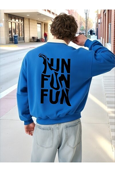 ArtYus Mânecă lungă unisex FUN Transfer cu imprimeu Mărime mare guler rotund ...