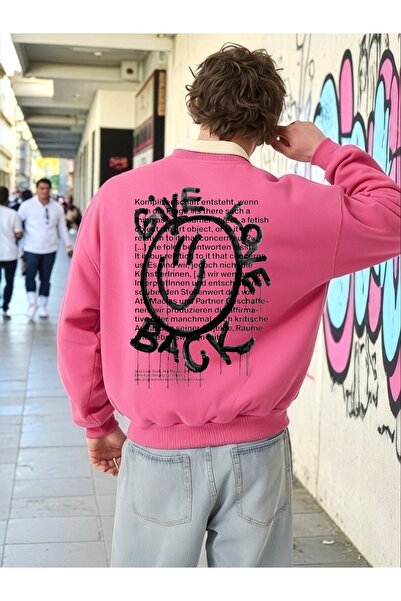 ArtYus سويت شيرت بأكمام طويلة للجنسين من Give Love Back Transfer مطبوع مقاس ك...