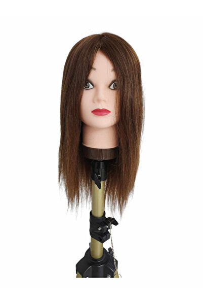 LABOR PRO Cap de antrenament, Cap de coafură, Păr 100% natural, Lungime 40 cm