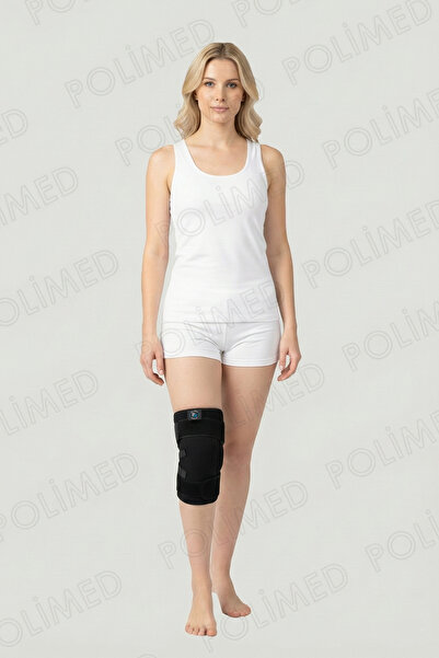 POLİMED Ped Supported Knee Brace Athlete Knee Brace Anatomical Design Adjustable Size