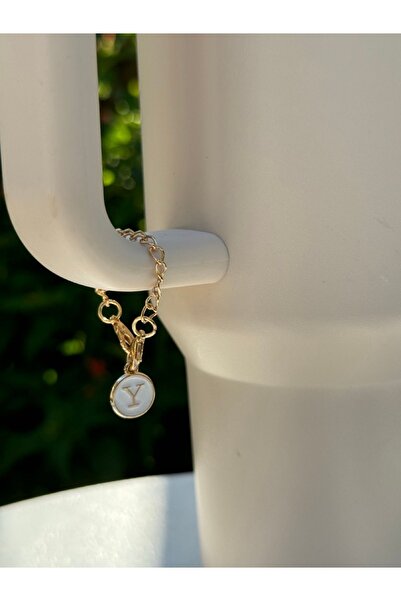 YuccaCo Accessorize Your Life White Thermos Compatible Accessory with Letter Y/Letter Y Thermos Charm/Letter Thermos Ornament