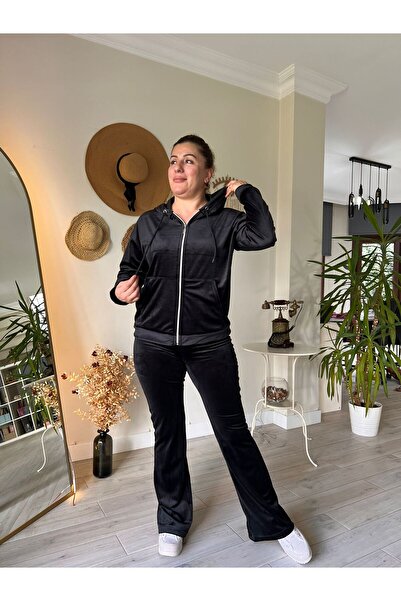 MJORA Flared Leggings Pants & Zippered Sweat Top and Bottom Set