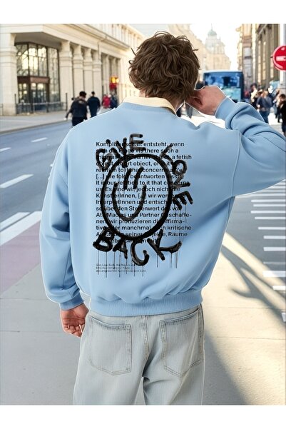 ArtYus Tricou unisex cu mânecă lungă Give Love Back Transfer cu imprimeu Mări...