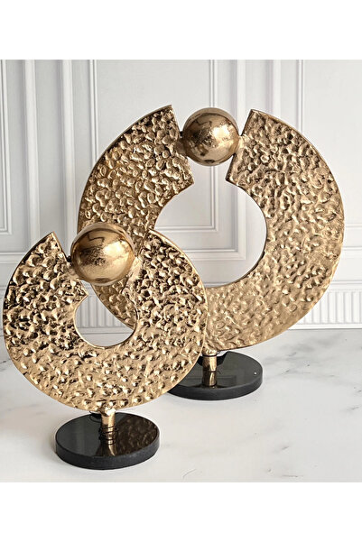 city gold 2'Lİ GOLD HALKALI PİRİNÇ AKSESUAR METAL