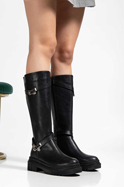 SEDRİK yeni sezon ital malzeme kalın taban yandan toka detaylı dana der çizme