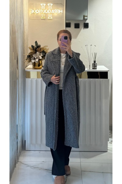 HERA Gri Kürk Kaban