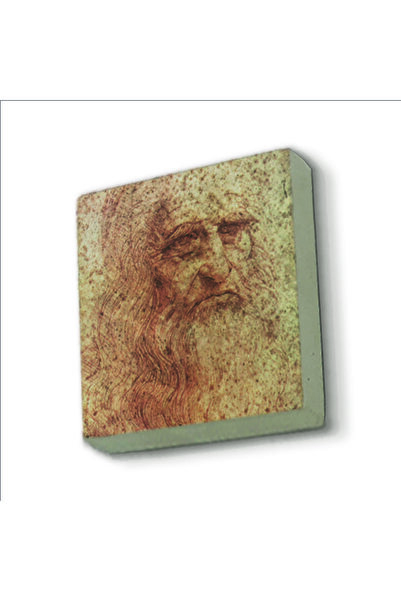 Souvenest Self-Portrait Leonardo Da Vinci, 1512 Printed Natural Stone Magnetk...